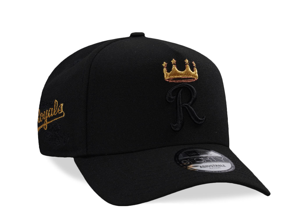 New Era Kansas City Royals World Series 1985 Black Prime Edition 9Forty A Frame Snapback Cap