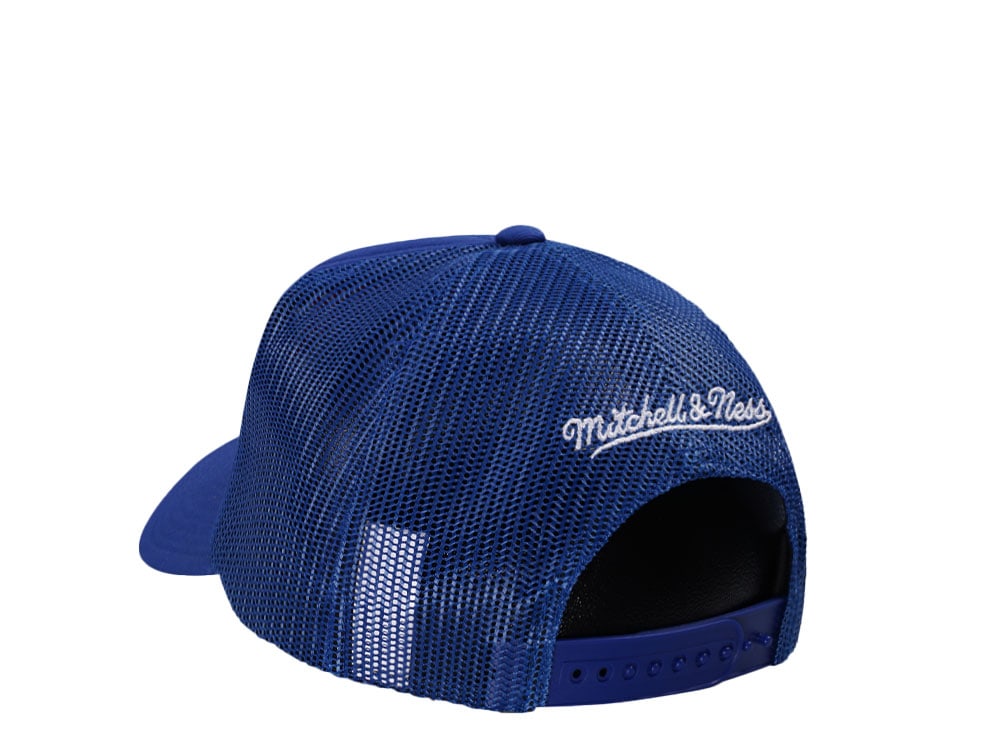 Mitchell & Ness Philadelphia 76ers Dark Blue Trucker Adjustable Fit Snapback Hat