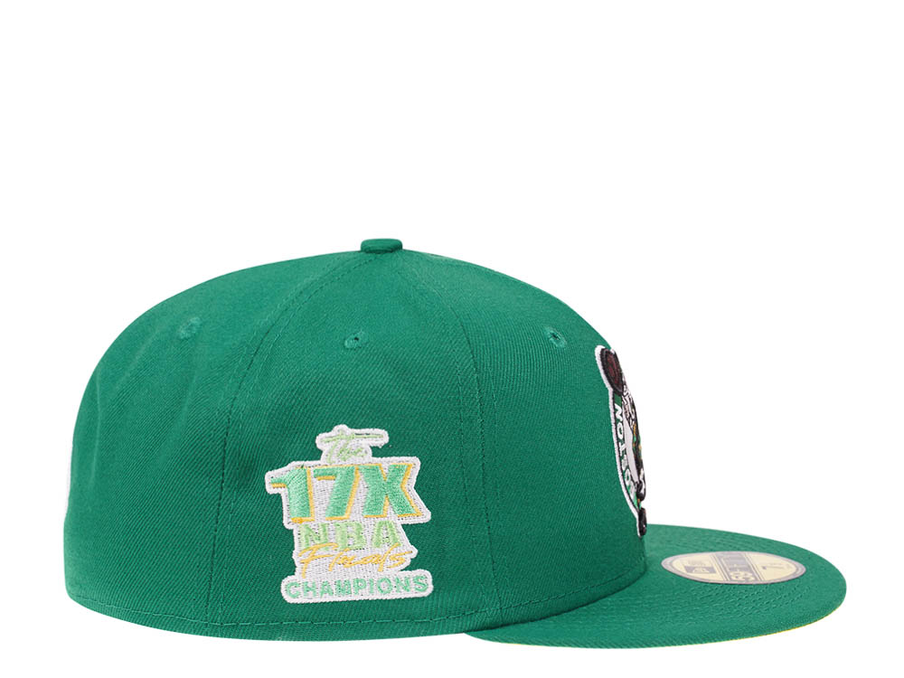 New Era Boston Celtics Citruspop Patch The 17x NBA Finals Champions 59fifty Fitted Hat