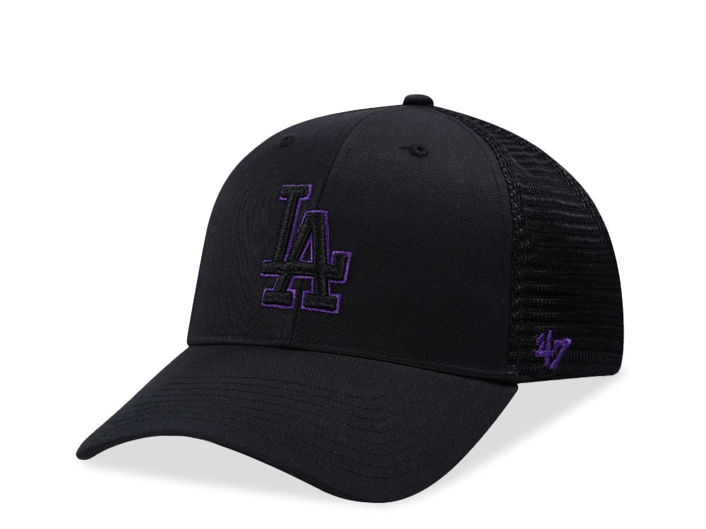 47Brand Los Angeles Dodgers Black MVP Trucker Snapback Hat