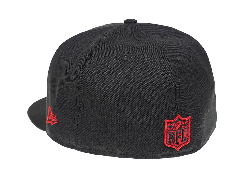 New Era New England Patriots Black Scarlet Edition 59Fifty Fitted Hat