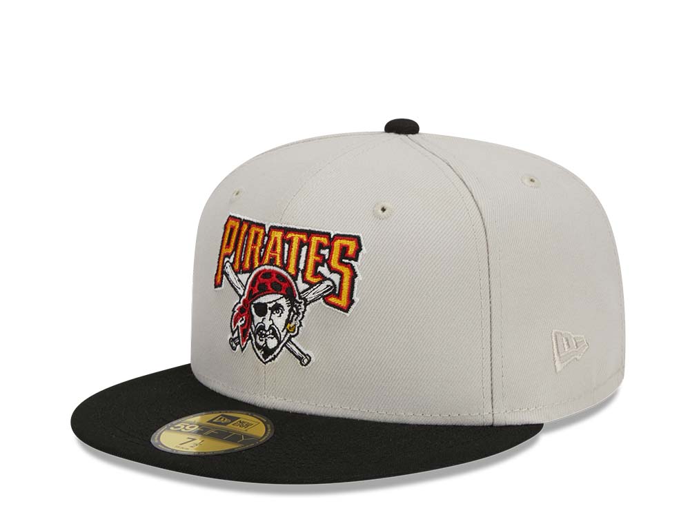 New Era Pittsburgh Pirates Farm Team Stone Throwback Two Tone Edition 59Fifty Fitted Hat