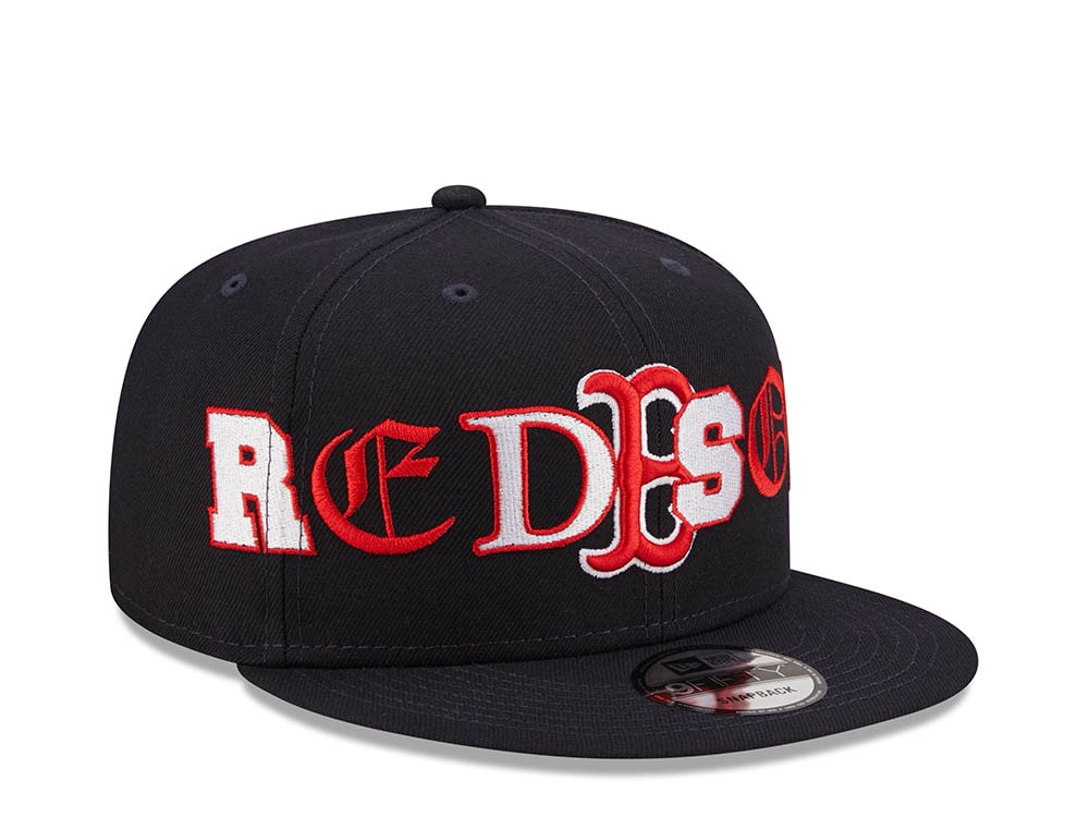 New Era Boston Red Sox Team Typography 9Fifty Snapback Hat