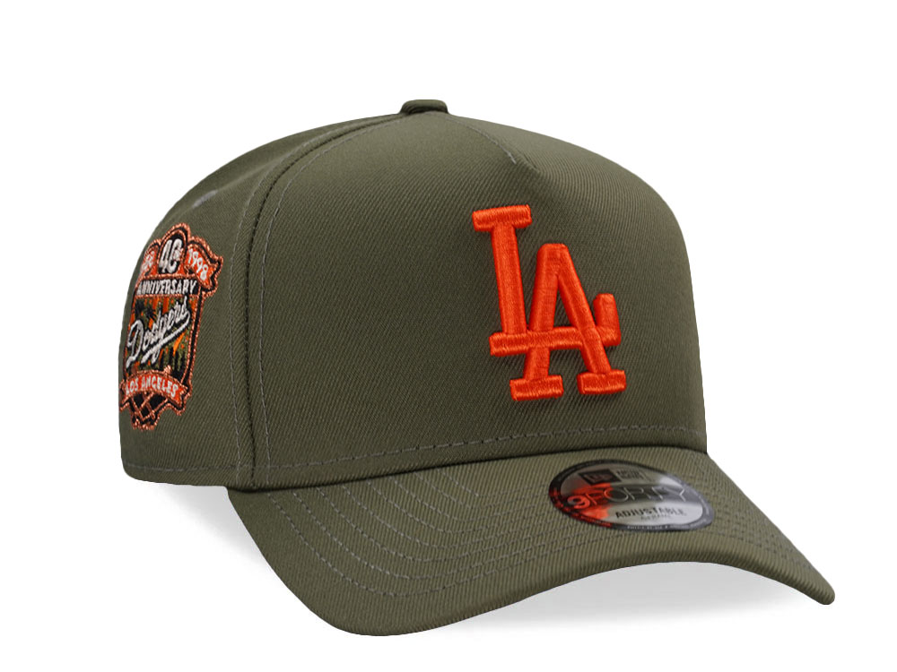 New Era Los Angeles Dodgers 40th Anniversary Olive Prime Edition 9Forty A Frame Snapback Cap