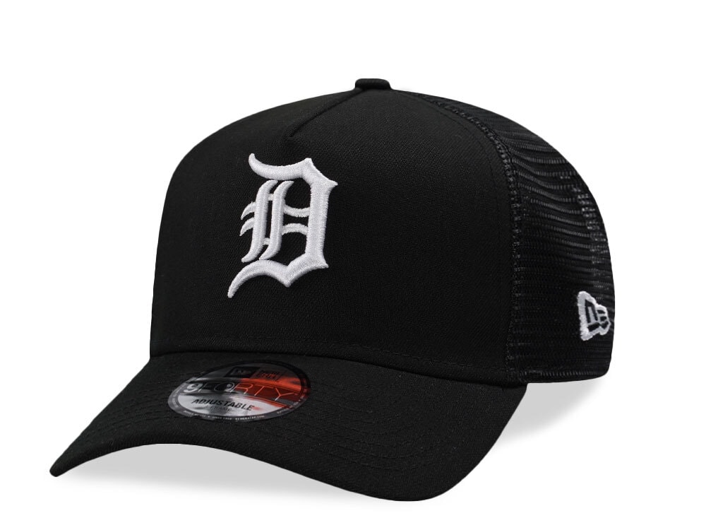 New Era Detroit Tigers Black Basic Edition 9Forty A Frame Trucker Snapback Cap