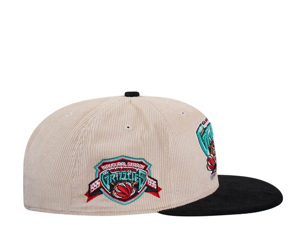 Mitchell & Ness Vancouver Grizzlies Inaugural Season 96 Two Tone Hardwood Classic Cord Edition Dynasty Fitted Hat