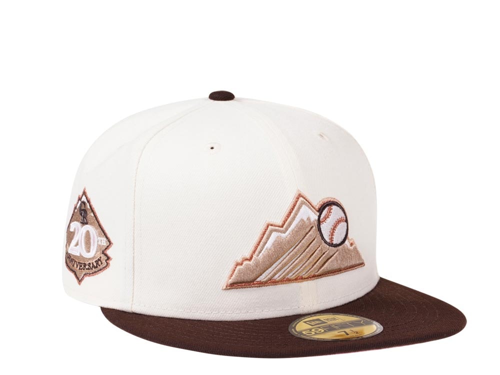 New Era Colorado Rockies 20th Anniversary Cream Dome Prime Edition 59Fifty Fitted Hat