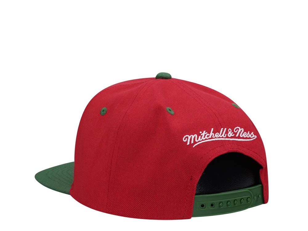 Mitchell & Ness Seattle Supersonics Transcript Red Two Tone Snapback Hat