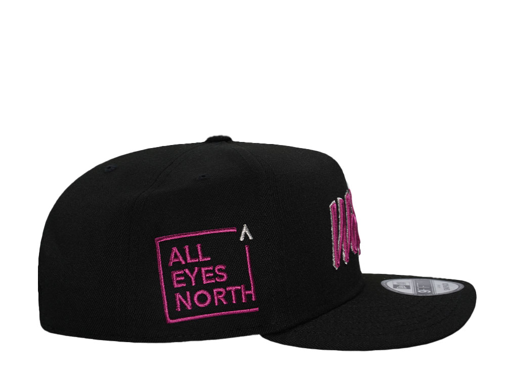 New Era Minnesota Timberwolves Black Metallic Edition A Frame 9Fifty Snapback Hat