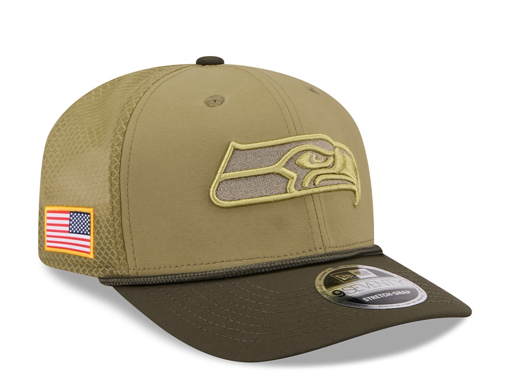 New Era Seattle Seahawks Salute To Service 2025 9Seventy Snapback Cap