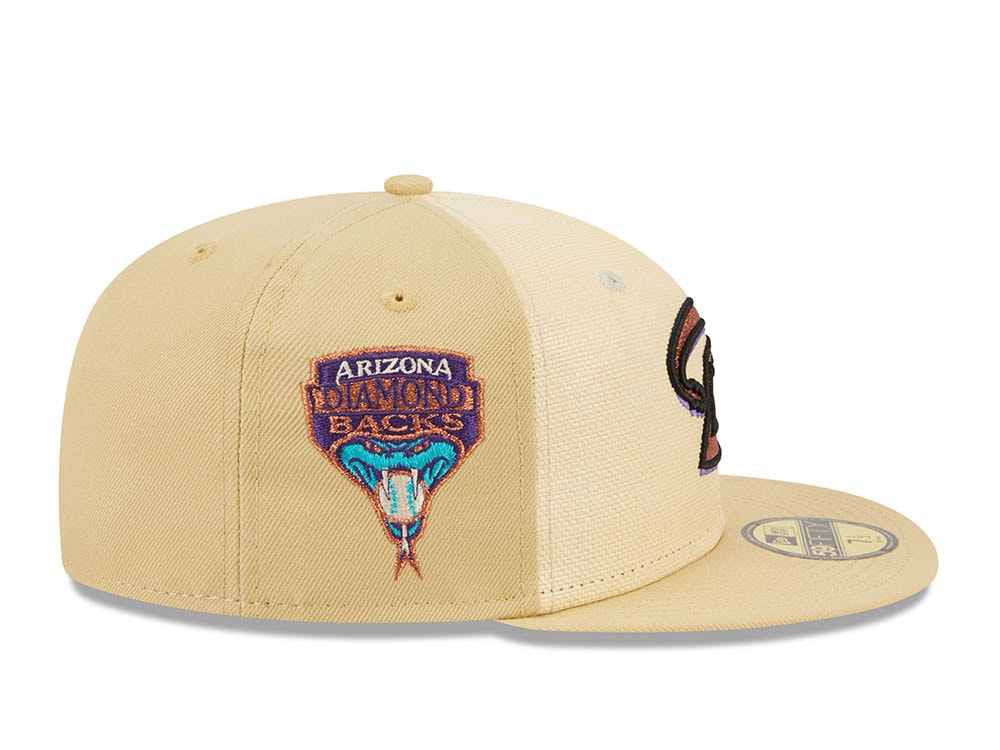 New Era Arizona Diamondbacks Raffia Front Vegas Gold Edition 59Fifty Fitted Hat