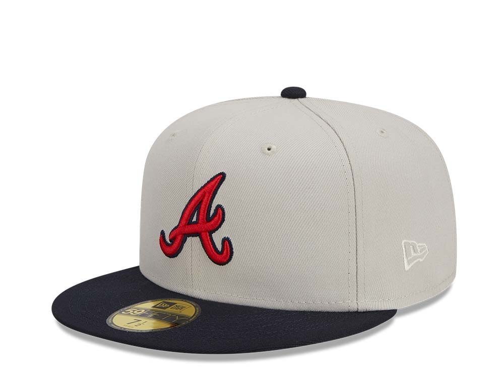 New Era Atlanta Braves Farm Team Stone Throwback Two Tone Edition 59Fifty Fitted Hat