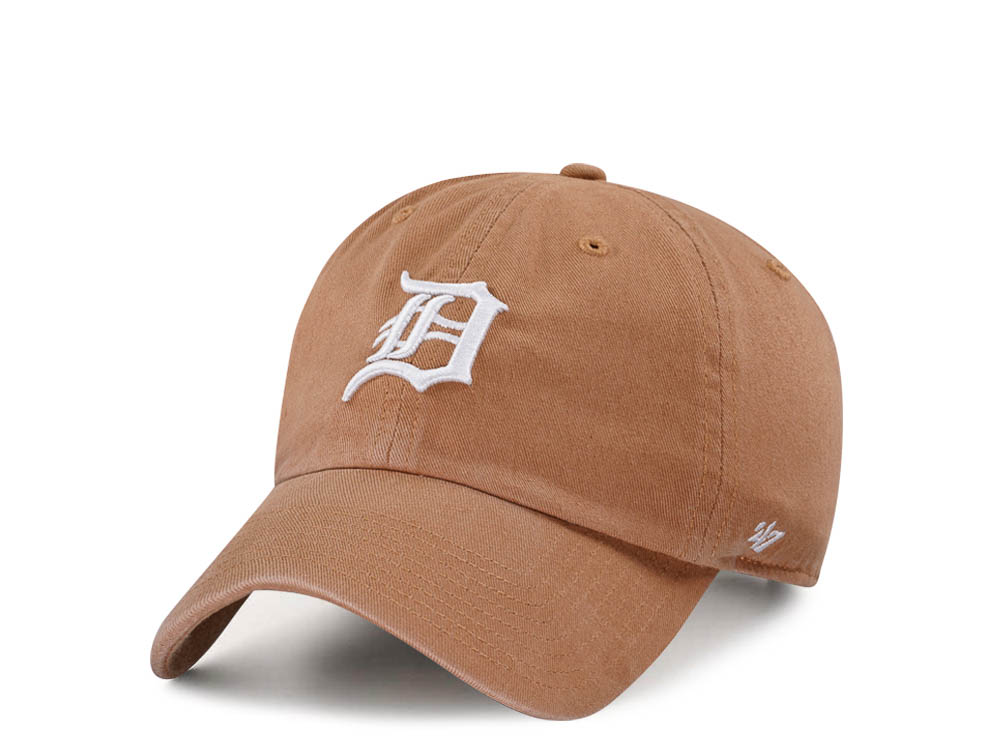 47Brand Detroit Tigers Camel Clean Up Strapback Hat