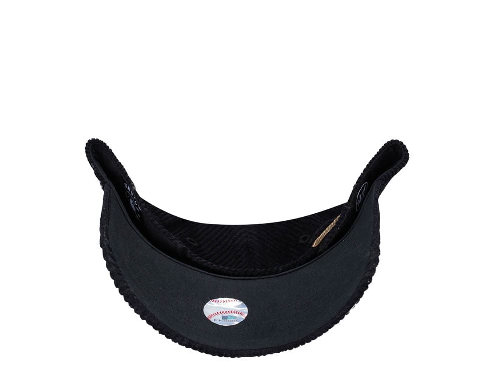 47Brand New York Yankees Black Thick Cord MVP Strapback Hat