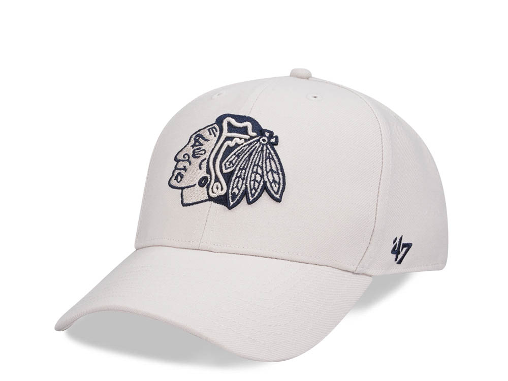 47Brand Chicago Blackhawks Bone MVP Snapback Hat