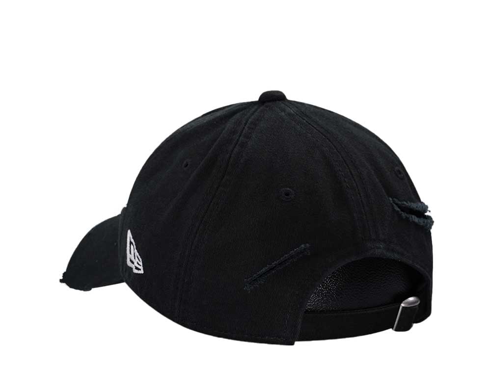 New Era Chicago White Sox Black Washed Distress 9Twenty Strapback Hat