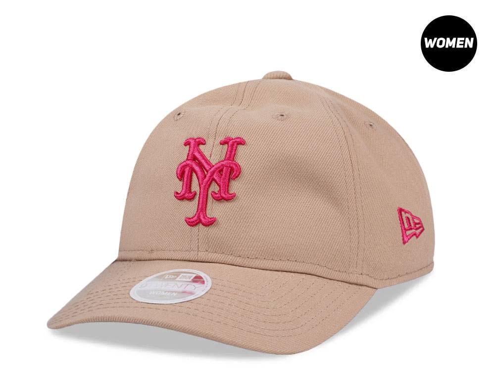 New Era New York Mets Camel Pink Womens 9Twenty Strapback Hat