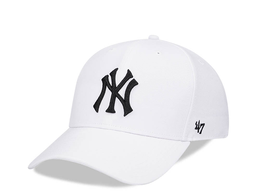 47Brand New York Yankees White MVP Snapback Hat