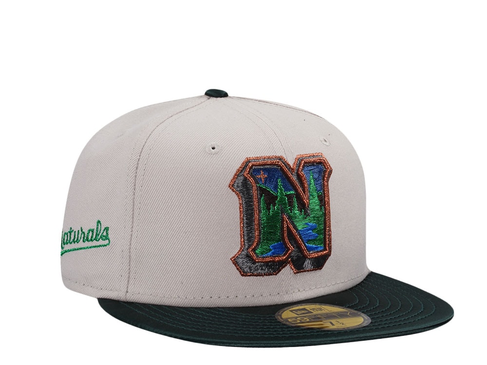 New Era North West Arkansas Naturals Stone Satin Brim Prime Edition 59Fifty Fitted Hat