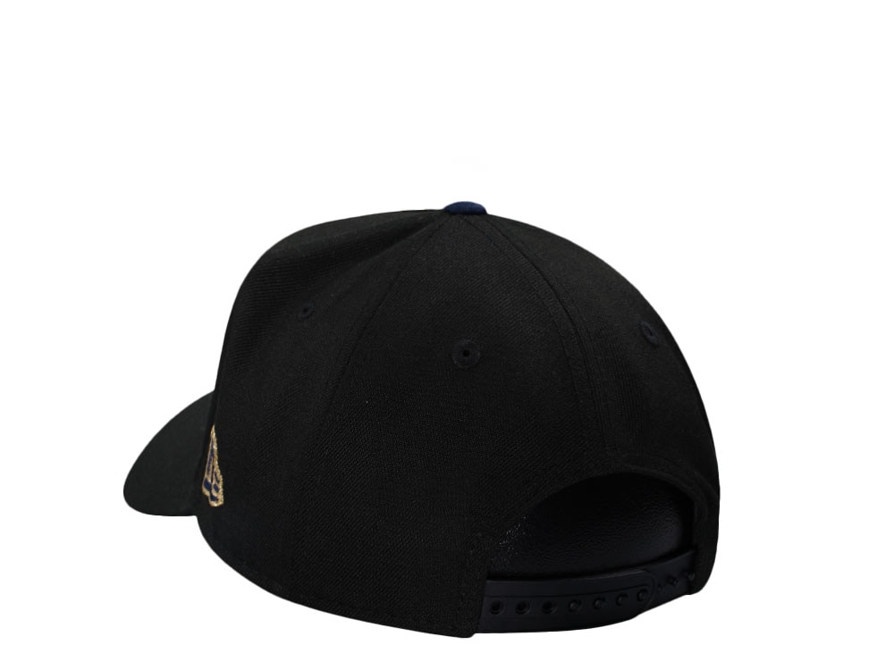 New Era Los Angeles Lakers Black Throwback Edition 9Forty A Frame Snapback Hat