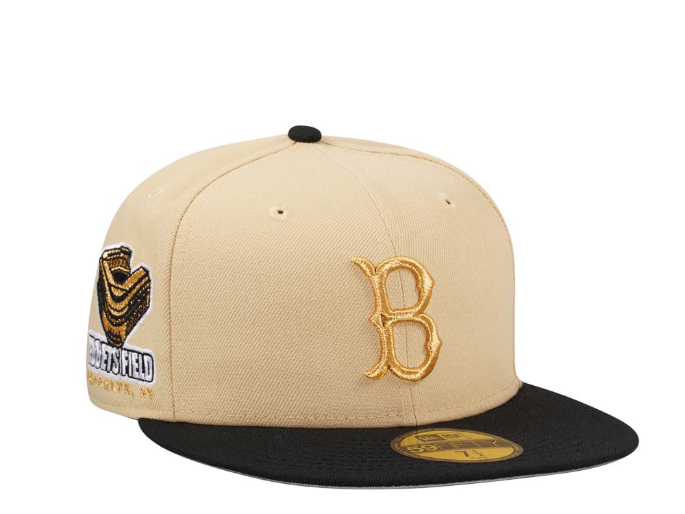 New Era Brooklyn Dodgers Ebbets Field Vegas Gold Two Tone Edition 59Fifty Fitted Hat