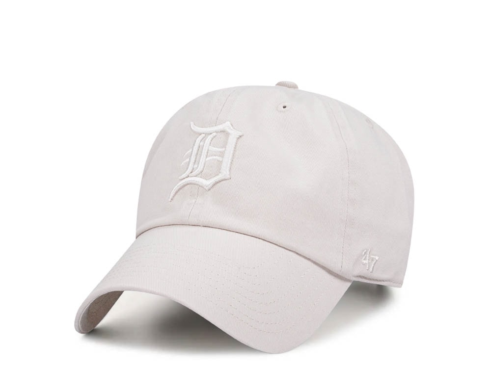 47Brand Detroit Tigers Bone Ballpark Clean Up Strapback Hat