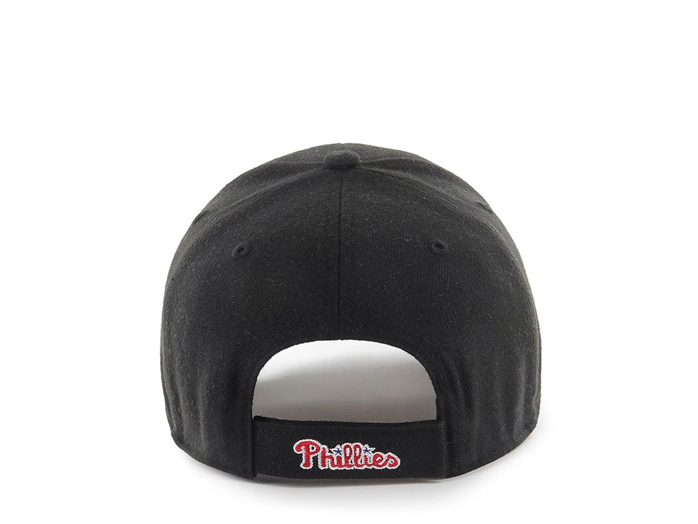 47Brand Philadelphia Phillies Black Classic Strapback Hat
