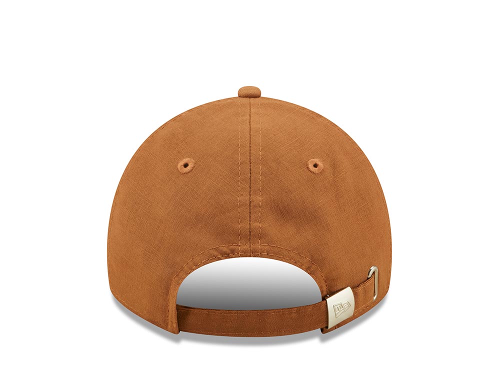New Era Linen Brown 9Twenty Strapback Hat