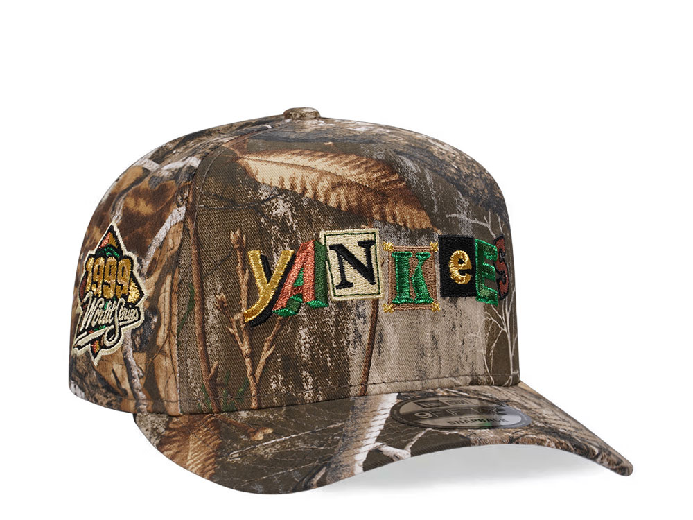 New Era New York Yankees World Series 1999 Real Tree Lettering Edition 9Fifty A Frame Snapback Hat