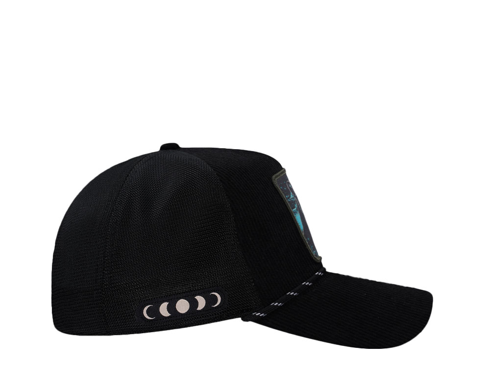Capslab Nightcall Panther Black Corduroy Trucker Snapback Cap