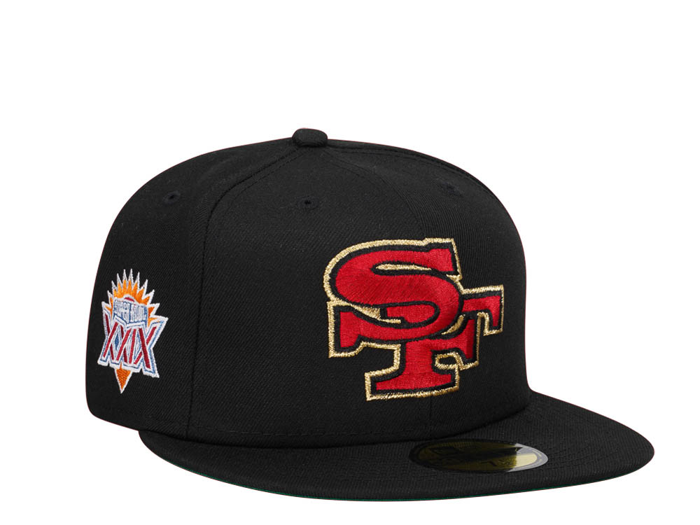 New Era San Francisco 49ers Super Bowl XXIX Black Throwback Edition 59Fifty Fitted Hat