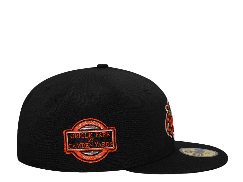 New Era Baltimore Orioles 20th Anniversary Camden Yards Black Throwback Edition 59Fifty Fitted Hat