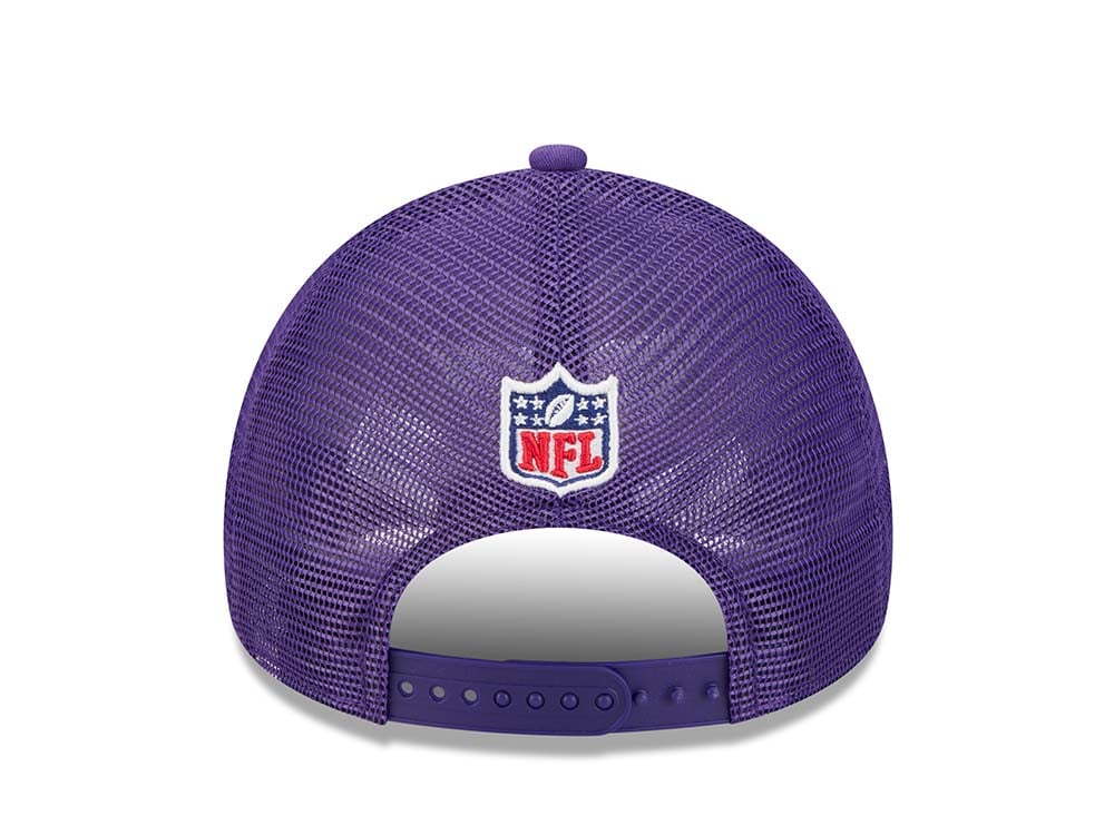 New Era Minnesota Vikings Sideline 2024 9Forty A Frame Trucker Snapback Hat
