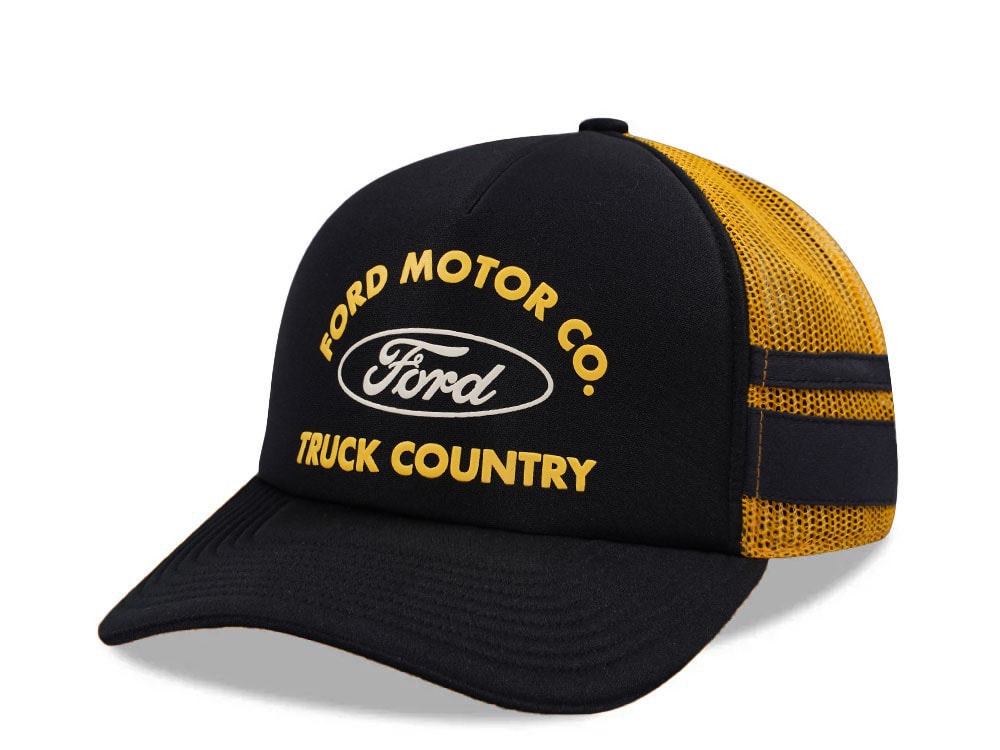 Brixton Ford Motor Co Truck Country Black Trucker Snapback Cap