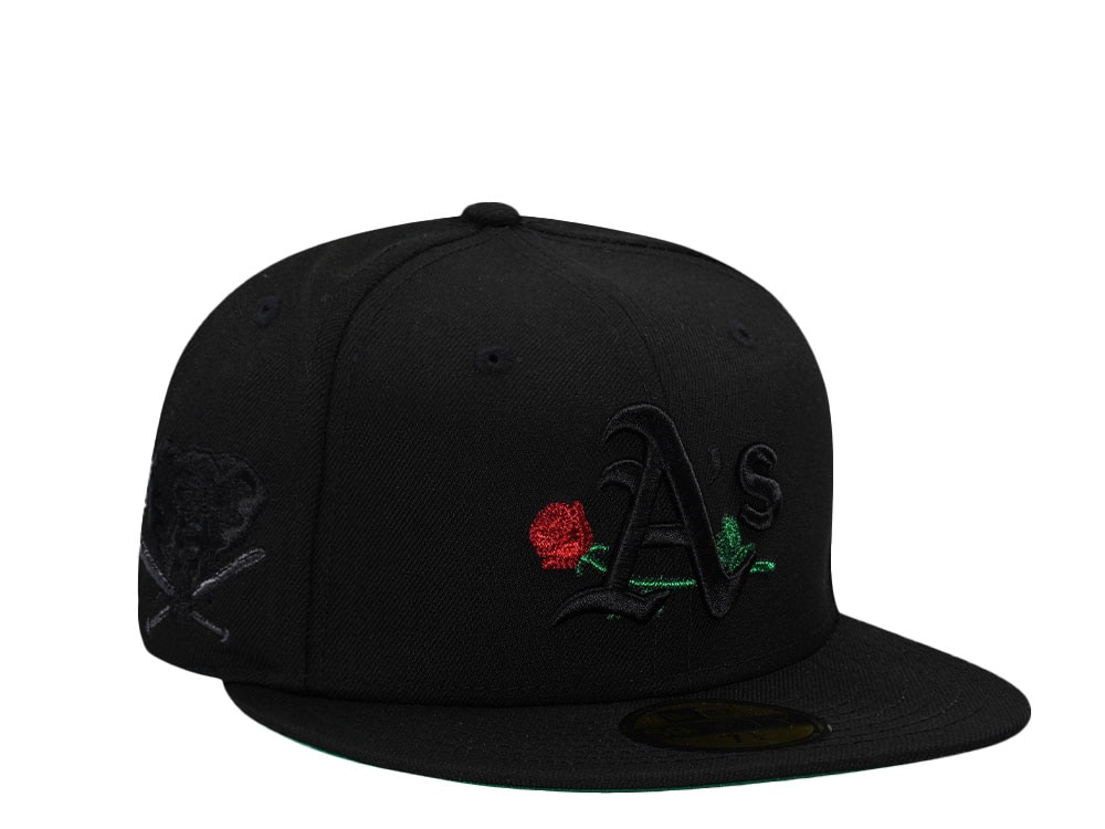 New Era Oakland Athletics Blackout Rose Edition 59Fifty Fitted Hat