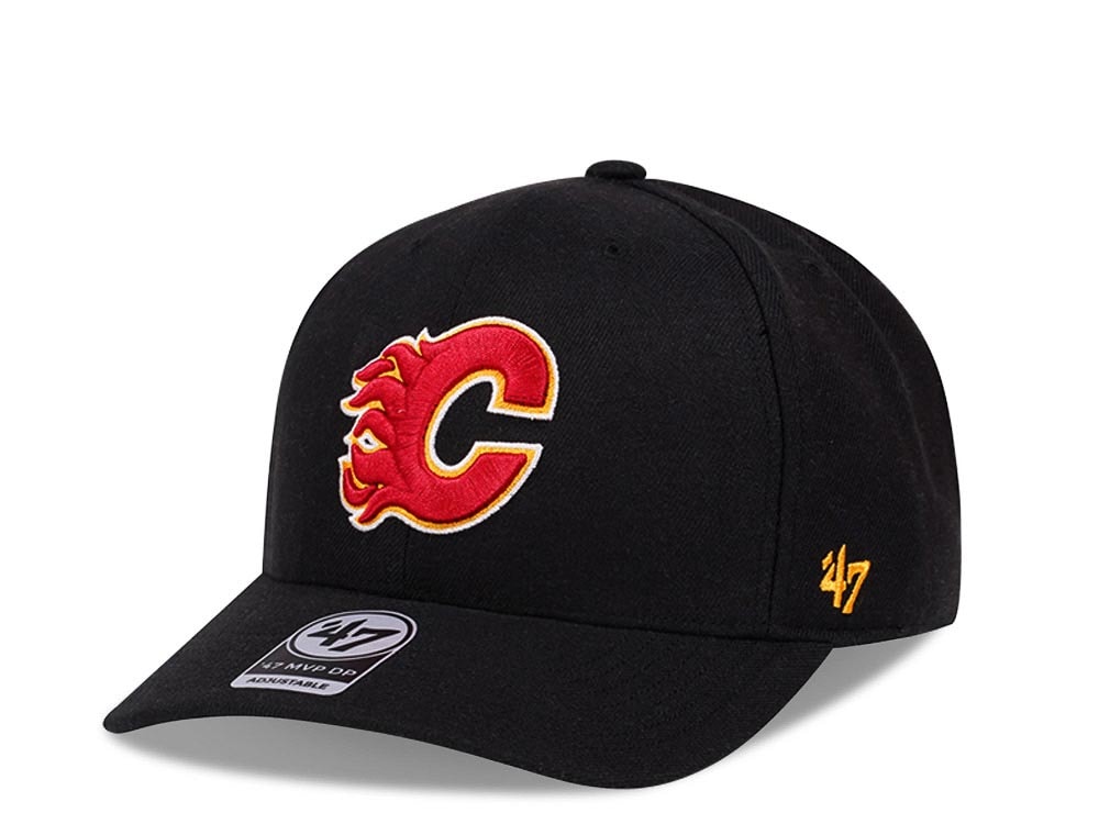 47Brand Calgary Flames Classic DP Black Cold Zone Snapback Hat