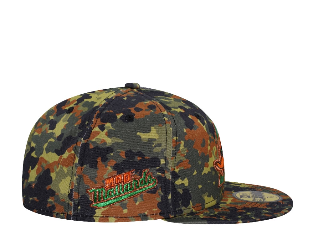 New Era Arkansas Travelers Mad Mallards Flecktarn Copper Edition 59Fifty Fitted Hat