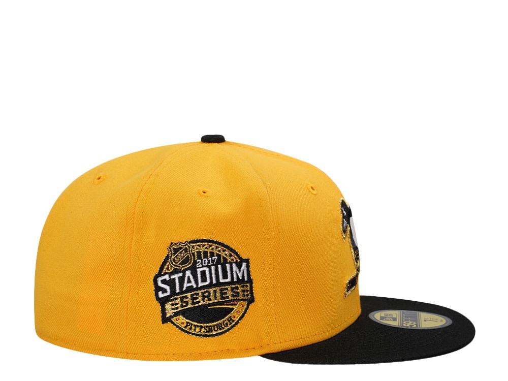 New Era Pittsburgh Penguins Stadium Series 2017 Black and Yellow Two Tone Edition 59Fifty Fitted Hat