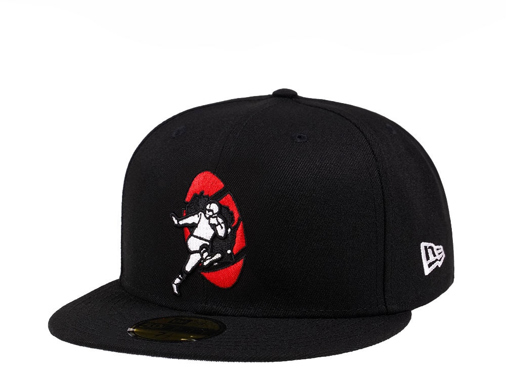New Era Green Bay Packers Throwback Black Crimson Collection 59Fifty Fitted Hat