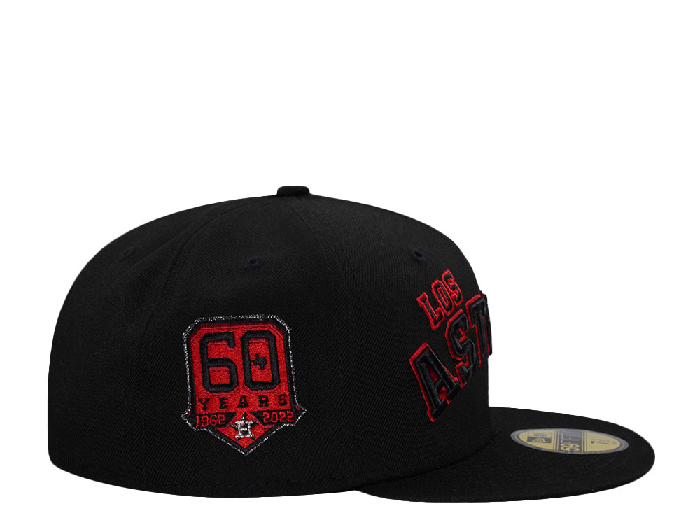 New Era Houston Astros 60 Years Black Red Prime Edition 59Fifty Fitted Cap