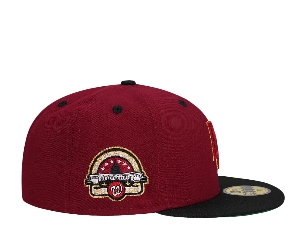 New Era Washington Nationals Stadium Anniversary Smooth Red Two Tone Throwback Edition 59Fifty Fitted Hat