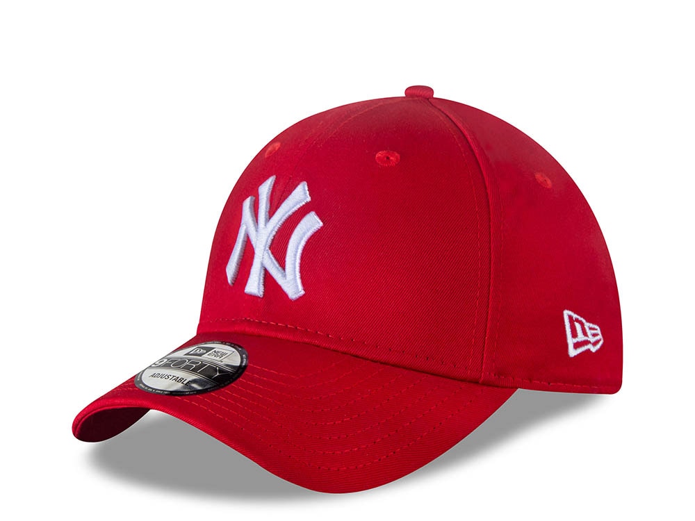 New Era League Basic New York Yankees Red 9Forty Strapback Hat