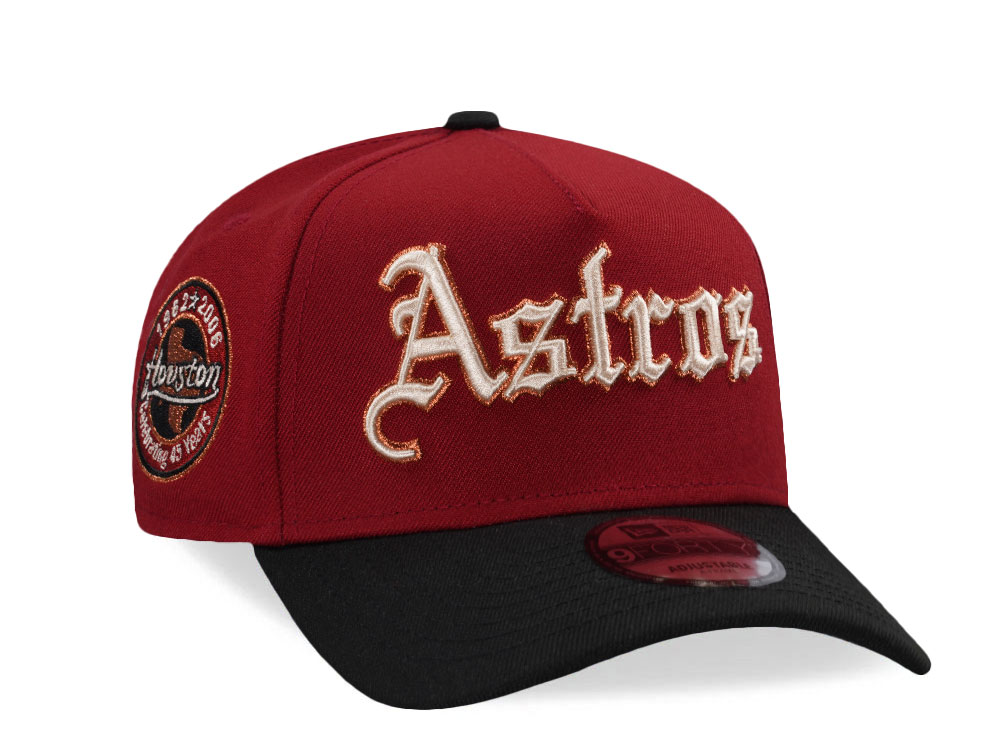 New Era Houston Astros 45th Anniversary Red Two Tone Edition 9Forty A Frame Snapback Cap