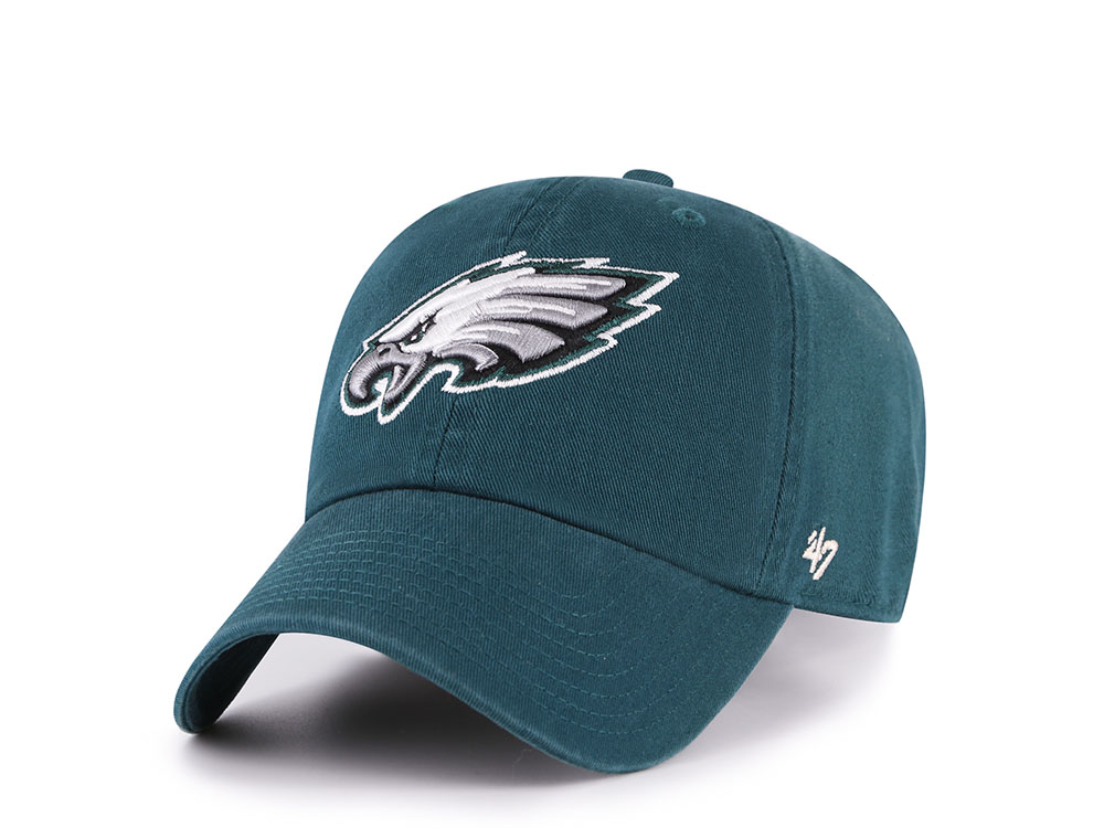 47Brand Philadelphia Eagles Pacific Green Classic Edition Clean Up Strapback Cap