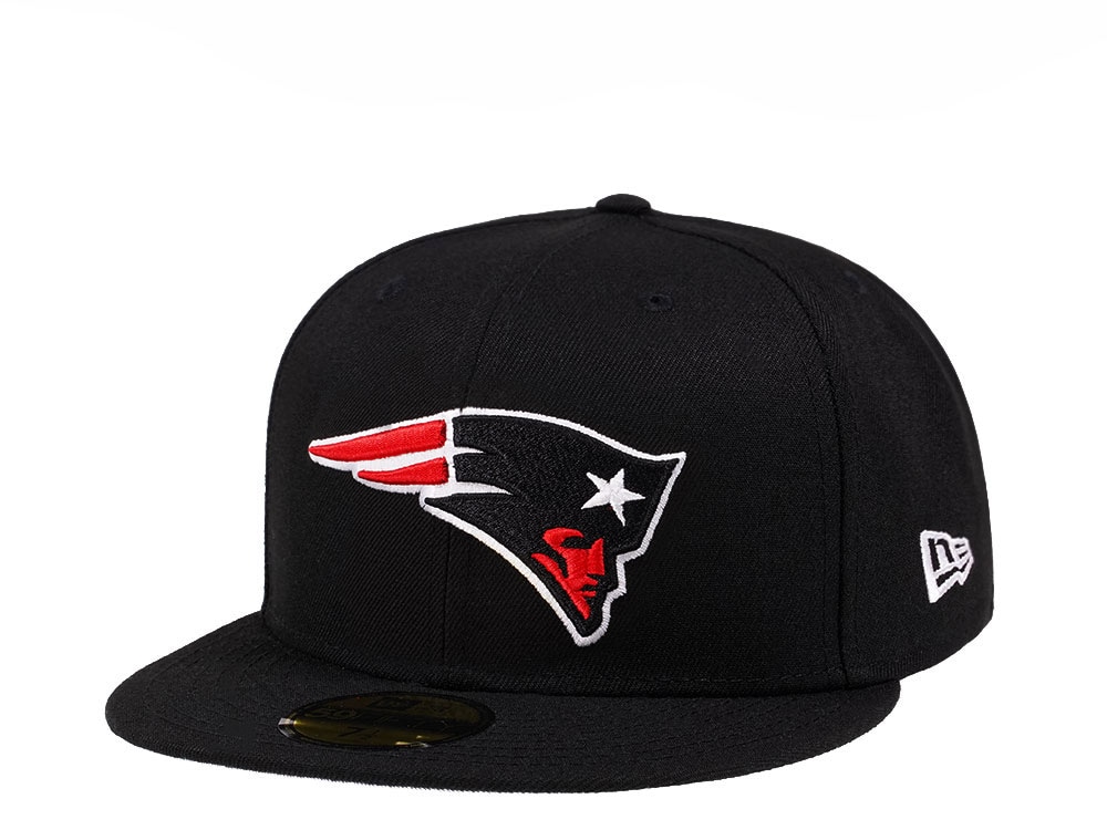 New Era New England Patriots Black Crimson Collection 59Fifty Fitted Hat