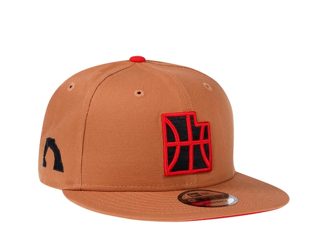 New Era Utah Jazz Tan Canvas Edition 9Fifty Snapback Hat
