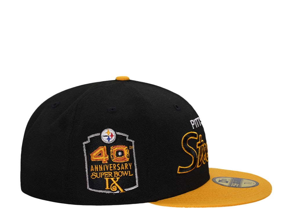 New Era Pittsburgh Steelers 40th Anniversary Super Bowl IX Two Tone Edition 59Fifty Fitted Hat