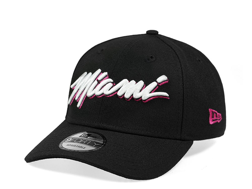 New Era Miami Heat Vice Edition White and Pink 9Forty Snapback Hat