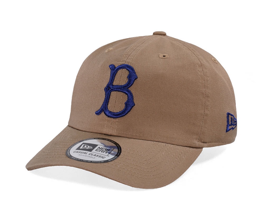 New Era Brooklyn Dodgers Khaki Casual Classic Edition Strapback Hat