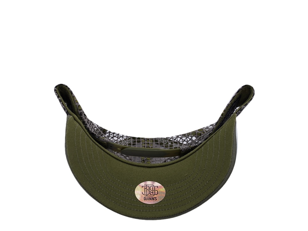 Djinns HFT Olive Big Net Mountain Trucker Snapback Cap